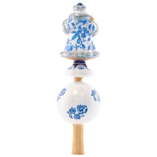 Christopher Radko Chinoiserie Elegance Santa Finial Christmas Tree Topper 1021534 - Image 2