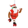 Hallmark 3.5" African American Mahogany Roller Skating Santa Christmas Ornament 1HDA1583 -The Jelly Christmas Shop 1HDA1583 large 72337.1655745134