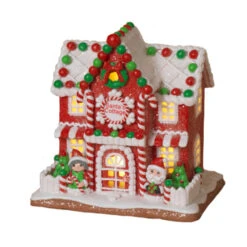 9" Battery Operated Lighted Clay Dough Gingerbread Christmas House 2659510 -The Jelly Christmas Shop 2659510b 78934.1651681193