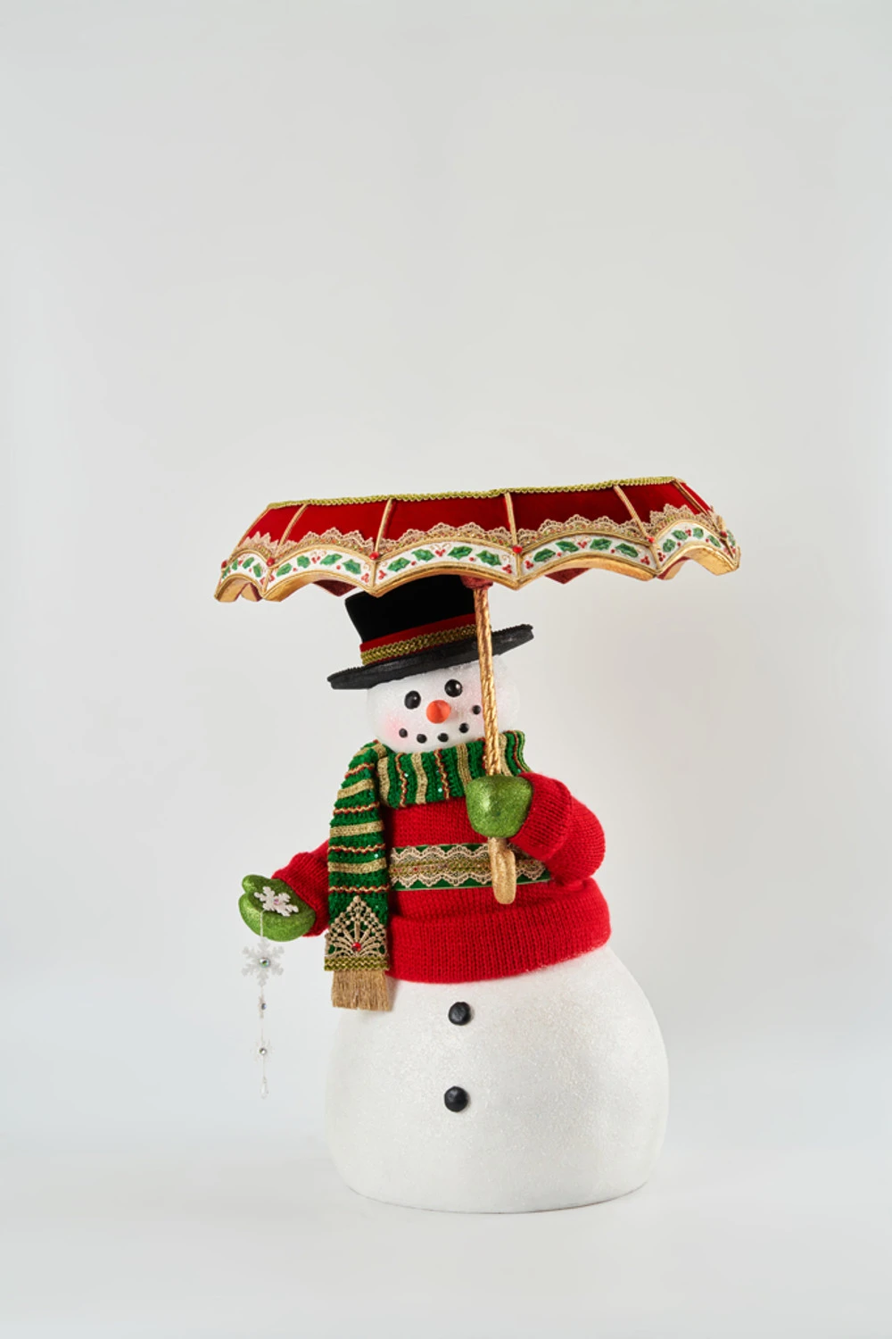 Katherine's Collection All The Trimmings Snowman With Serving Tray Umbrella 28-228569 3 Katherine's Collection All The Trimmings Snowman With Serving Tray Umbrella 28-228569