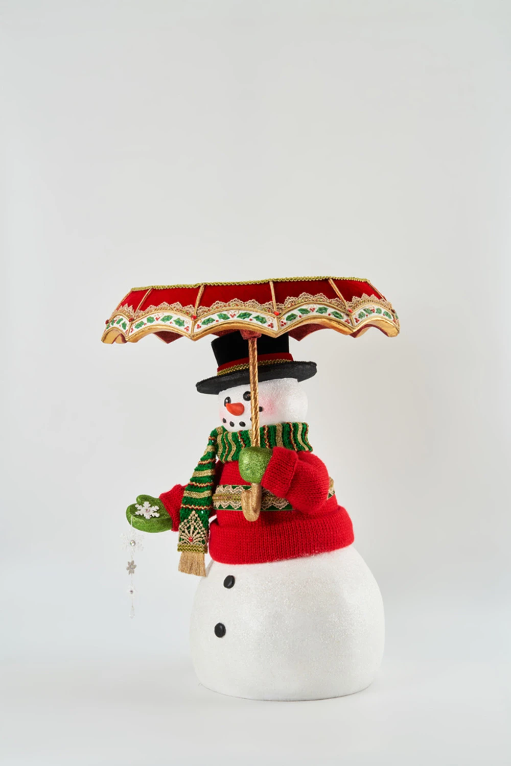 Katherine's Collection All The Trimmings Snowman With Serving Tray Umbrella 28-228569 4 Katherine's Collection All The Trimmings Snowman With Serving Tray Umbrella 28-228569 - Image 2