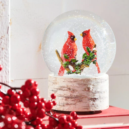 Raz 6.5" Cardinal Musical Christmas Snow Globe 3940512 - Image 2