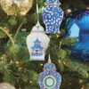 Raz 6" Set Of 3 Delft Ginger Jar Cut Out Christmas Ornament 4210273 -The Jelly Christmas Shop 4210273 64330.1648058126