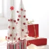 Raz Set Of 2 White Peppermint Bottle Brush Tree On Presents Christmas Figure 4215546 -The Jelly Christmas Shop 4215546 33926.1657586300