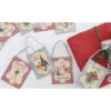 Raz 9.5" Set Of 4 Vintage Inspired Postcard With Tinsel Christmas Ornament 4216149 -The Jelly Christmas Shop 4216149 edit 14825.1657644282