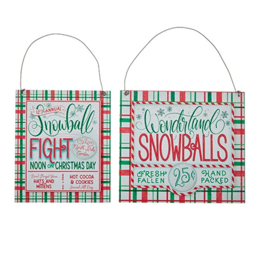 Raz 6.75" Set Of 2 Snowballs For Sale Christmas Ornament 4216160 - Image 2