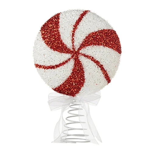 Raz 12" Peppermint Christmas Tree Topper 4216233 - Image 2
