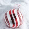 Raz 5" Peppermint Swirl Glass Ball Christmas Ornament 4220960 -The Jelly Christmas Shop 4220960 37515.1649274974