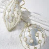 Raz 4" Pearl Embellished White Glass Christmas Ornament 4222818 -The Jelly Christmas Shop 4222818 48912.1657745168