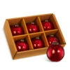 Raz 3.5" Box Of 5 Red Crackle Glass Christmas Ornament 4300714 -The Jelly Christmas Shop 4300714 45270.1680798830