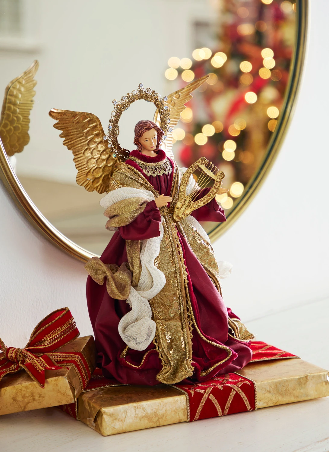 Raz 15.5" Red Angel Christmas Tree Topper 4310656 3 Raz 15.5" Red Angel Christmas Tree Topper 4310656