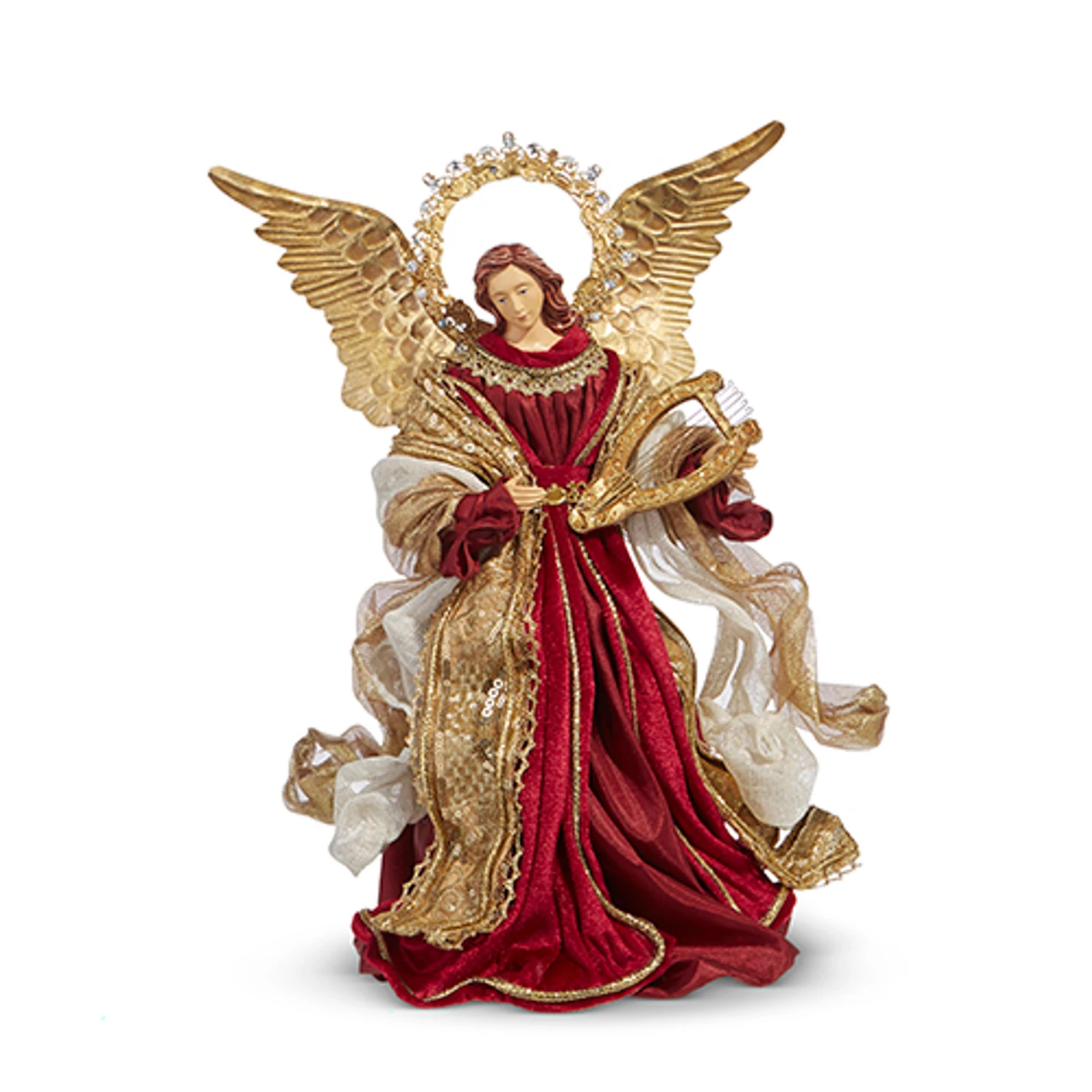 Raz 15.5" Red Angel Christmas Tree Topper 4310656 4 Raz 15.5" Red Angel Christmas Tree Topper 4310656 - Image 2