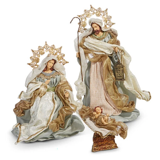 Raz 16.5" Blue Holy Family Nativity Christmas Decoration 4310660 - Image 2