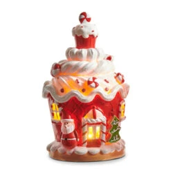 Raz 8" Lighted Gingerbread Cupcake House Lighted Christmas Decoration 4311644 -The Jelly Christmas Shop 4311644a 70901.1682350626
