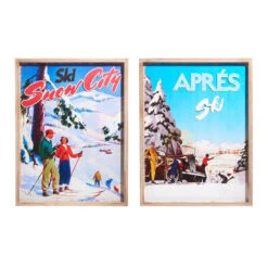 Raz 21.75" Vintage Ski Wall Sign Set Of 2 Christmas Decoration 4312361 5 Raz 21.75" Vintage Ski Wall Sign Set Of 2 Christmas Decoration 4312361 -The Jelly Christmas Shop 4312361 85483.1682434909