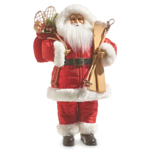 Raz 18" Santa With Skis Christmas Figure 4315524 - Image 2