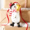 Raz 4.5" Snowman With Broom Glass Christmas Ornament 4319000 -The Jelly Christmas Shop 4319000 81719.1683221836