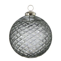 Raz 4" Or 5" Clear Diamond Cut Ball Glass Christmas Ornament 7 Raz 4" Or 5" Clear Diamond Cut Ball Glass Christmas Ornament -The Jelly Christmas Shop 4319530 10923.1683658010