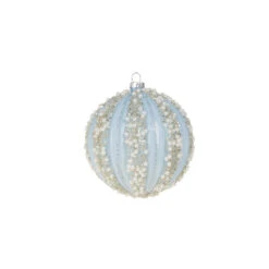 Raz 4" Pearl Beaded Glass Ball Christmas Ornament 4320039 9 Raz 4" Pearl Beaded Glass Ball Christmas Ornament 4320039 -The Jelly Christmas Shop 4320039b 68790.1683739657