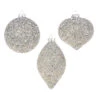Raz 4" Silver Beaded Glass Christmas Ornament 4322806 2 Raz 4" Silver Beaded Glass Christmas Ornament 4322806 -The Jelly Christmas Shop 4322806 49093.1684166649