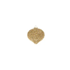 Raz 4" Gold Beaded Glass Christmas Ornament 4322807 -The Jelly Christmas Shop 4322807c 84685.1684180264