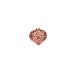 Raz 4" Red And Gold Holly Glass Christmas Ornament 4322839 -The Jelly Christmas Shop 4322839c 72851.1684247118
