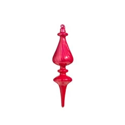 Raz 9.75" Pink, Red, Or Green Blown Glass Finial Christmas Ornament 4322881 -The Jelly Christmas Shop 4322881a 00713.1684329059