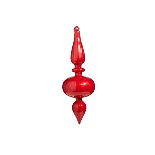 Raz 9.75" Pink, Red, Or Green Blown Glass Finial Christmas Ornament 4322881 - Image 4