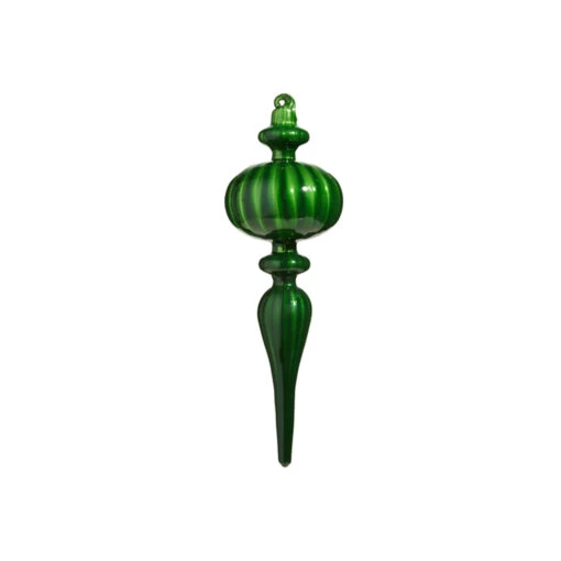 Raz 9.75" Pink, Red, Or Green Blown Glass Finial Christmas Ornament 4322881 - Image 5