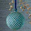Raz 6" Cerulean Blue Quilted Ball Glass Christmas Ornament 4322938 -The Jelly Christmas Shop 4322938 82197.1684443274