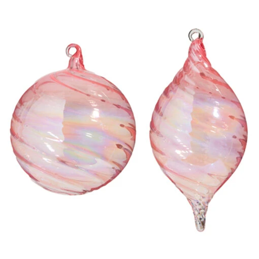 Raz 5" Pink Blown Glass Christmas Ornament 4324512 - Image 2