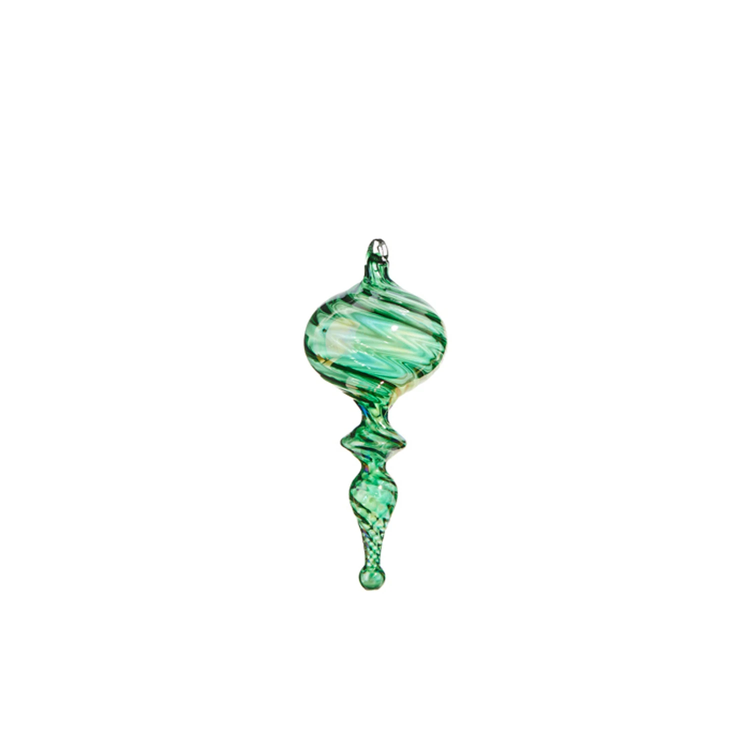 Raz 9" Green Blown Finial Glass Christmas Ornament 4324515 5 Raz 9" Green Blown Finial Glass Christmas Ornament 4324515 - Image 3