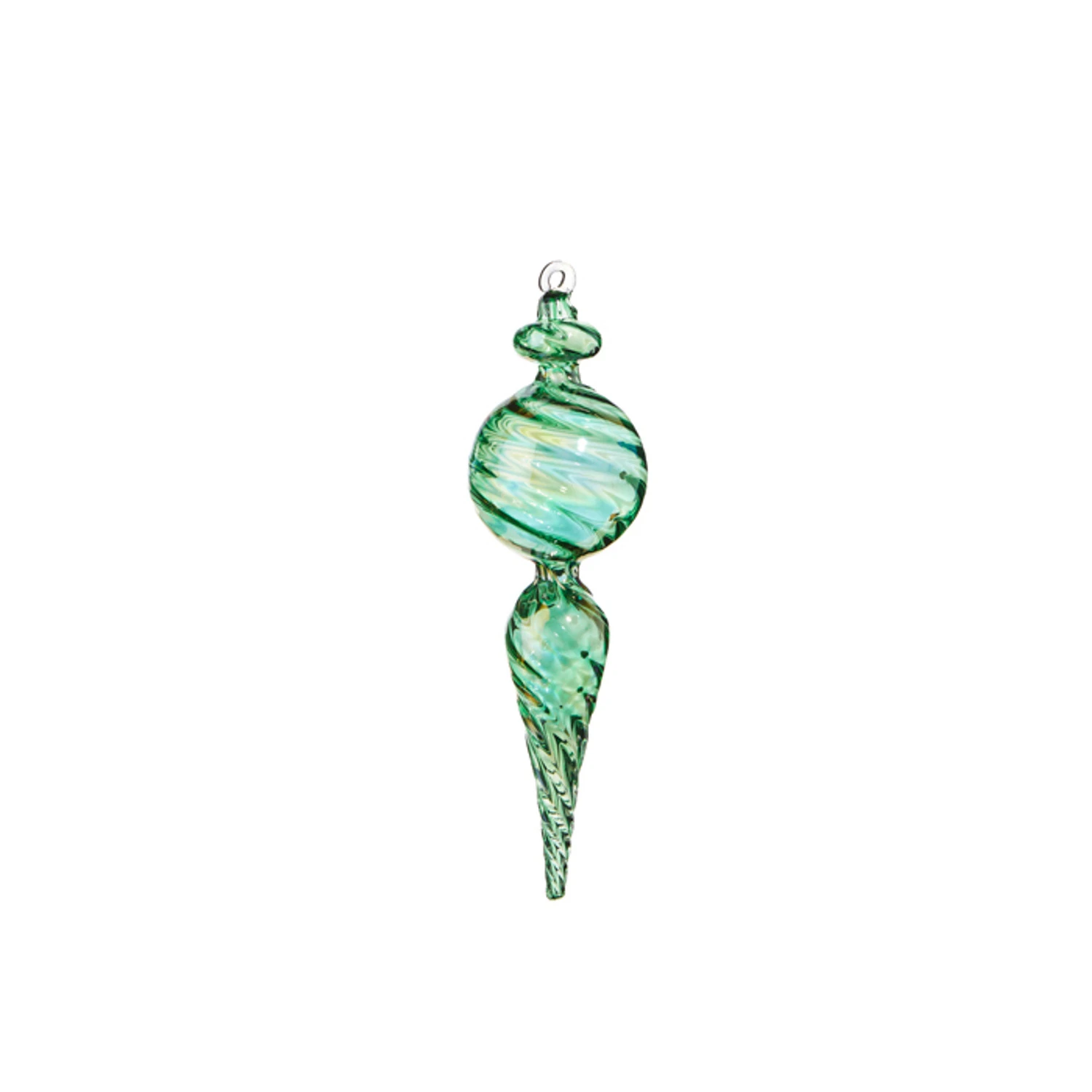 Raz 9" Green Blown Finial Glass Christmas Ornament 4324515 6 Raz 9" Green Blown Finial Glass Christmas Ornament 4324515 - Image 4