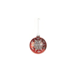 Raz 4" Red Jeweled Snowflake Glass Christmas Ornament 4324540 11 Raz 4" Red Jeweled Snowflake Glass Christmas Ornament 4324540 -The Jelly Christmas Shop 4324540c 42614.1684861723