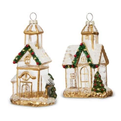 Raz 5" Gold And Clear Church Glass Christmas Ornament 4324586 7 Raz 5" Gold And Clear Church Glass Christmas Ornament 4324586 -The Jelly Christmas Shop 4324586 1 09584.1690919312