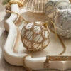 Raz 4" Ivory Jeweled Velvet Ball Christmas Ornament 4327300 -The Jelly Christmas Shop 4327300 EDIT 13501.1690923853