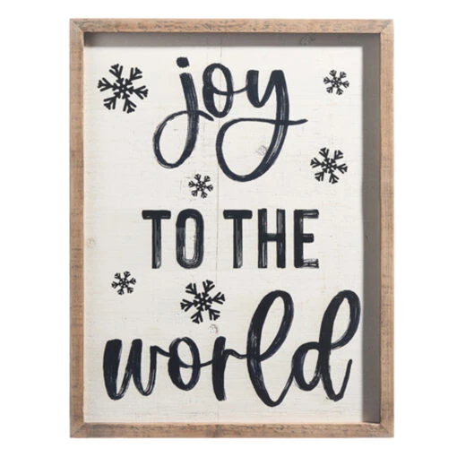 Raz Black And White Wooden Framed Christmas Signs - Image 3