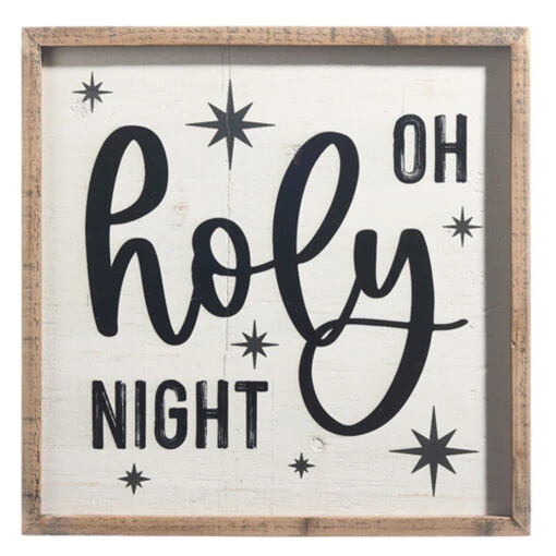 Raz Black And White Wooden Framed Christmas Signs - Image 2