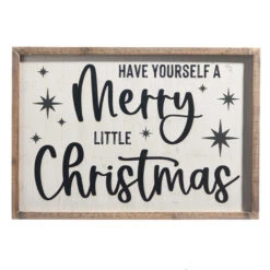 Raz Black And White Wooden Framed Christmas Signs -The Jelly Christmas Shop 4328046 61888.1690996747