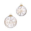 Raz 4" Or 5" Gold Etched Snowflake Ball Glass Christmas Ornament 2 Raz 4" Or 5" Gold Etched Snowflake Ball Glass Christmas Ornament -The Jelly Christmas Shop 4338343 4338344 74093.1685042060