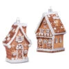Raz 5" Set Of 2 Gingerbread House Glass Christmas Ornament 4352867 -The Jelly Christmas Shop 4352867 30539.1685458230