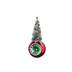 Raz 7.25" Bottle Brush Tree Reflector Glass Christmas Ornament 4352870 -The Jelly Christmas Shop 4352870b 18401.1685461435