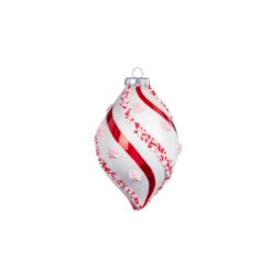 Raz 4.5" Beaded Peppermint And Pink Glass Christmas Ornament 4352874 -The Jelly Christmas Shop 4352874b 74963.1685466659