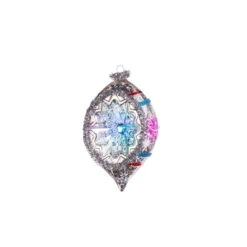 Raz 5.5" Vintage Blue, Purple And Pink Striped Reflector Glass Ornament 4352881 -The Jelly Christmas Shop 4352881a 12903.1685479380