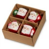 Raz Set Of 4 Boxed Santa Mug Glass Christmas Ornament 4352887 -The Jelly Christmas Shop 4352887 85516.1685538036