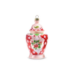 Raz 5" Green And Pink Chinoiserie Jar Glass Christmas Ornament 4352888 -The Jelly Christmas Shop 4352888a 68491.1685538771
