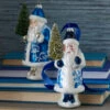 Raz 5.5" Delft Santa With Tree Glass Christmas Ornament 4352893 2 Raz 5.5" Delft Santa With Tree Glass Christmas Ornament 4352893 -The Jelly Christmas Shop 4352893 31798.1691008209