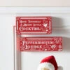 Raz Red High Shine Block Christmas Cocktail Sign -The Jelly Christmas Shop 4359005 4359010 29364.1691087166