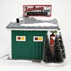 Department 56 Snow Village First Edition Jackson & Son's Hardware 6013447FE -The Jelly Christmas Shop 6013447 4 13909.1696869687
