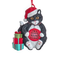 Kurt Adler 3.5" Fat Cat Christmas Ornament A2220 -The Jelly Christmas Shop A2220a 72748.1677084173